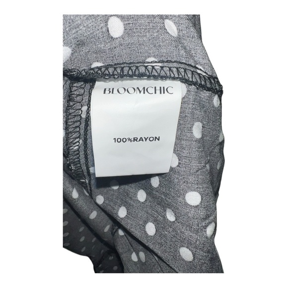 BloomChic Black & White Polka Dot Belted Jumpsuit – Size 14/ - Picture 4 of 6